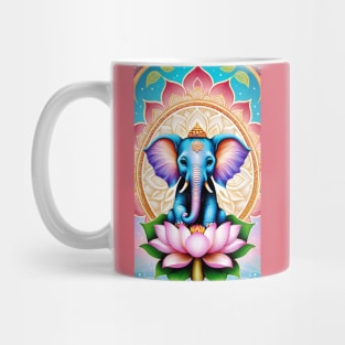 Baby Gannesha elephant on a lotus flower Mug